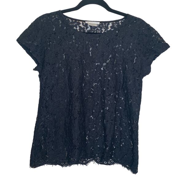 Van Heusen Studio Lacy Stretchy Top Rave Y2k whimsy Goth Emo Grunge size S - Picture 1 of 10